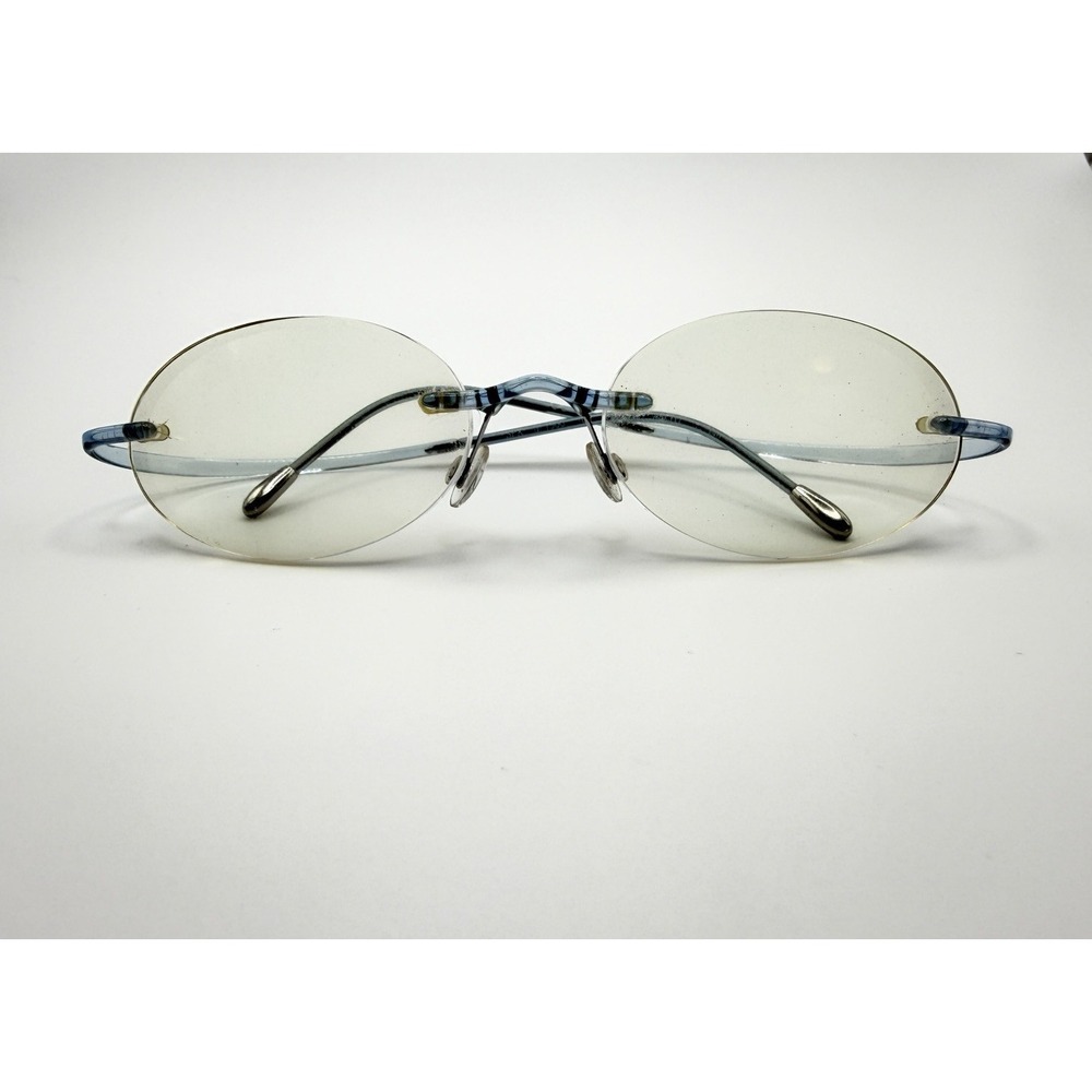 Silhouette SPX M1968 6059 Blue Rimless Eyeglasses Frames Only 48•17•140 Austria‎